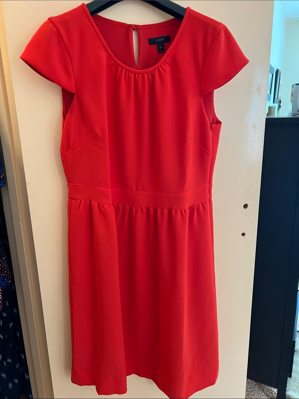 J. Crew Red Cap Sleeve Wedding Dress with Pockets